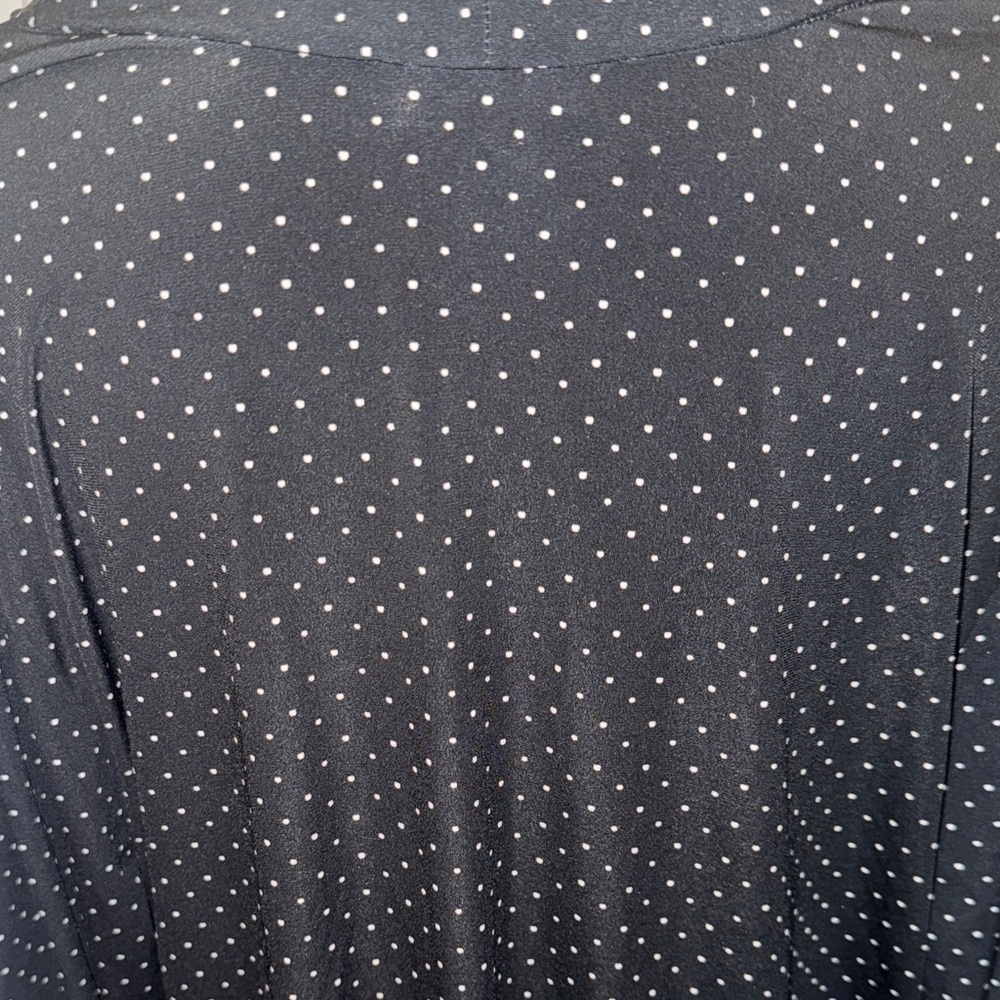 Charter Club Black and White Polka Dot Blouse - Picture 4 of 9